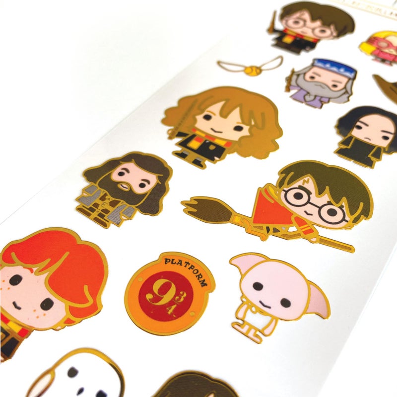 Playhouse Harry Potter Chibi Characters Shiny Foil Enamel Effect Sticker Sheet - 1 Pack - Image 2